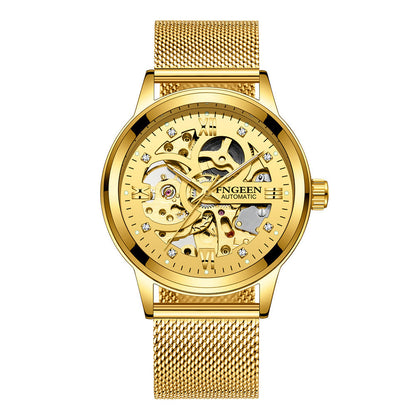 Luxury Luminous Mechanical Watch – Waterproof Steel Band