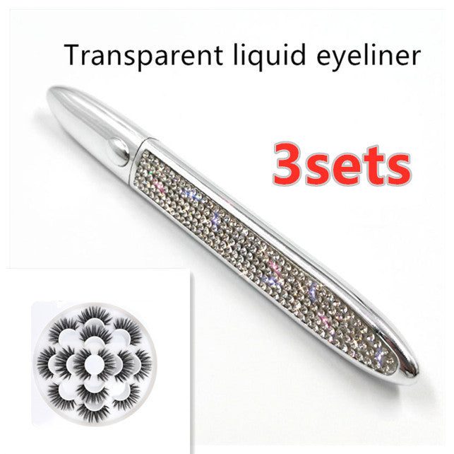 Self-Adhesive False Eyelashes with Multicolor Eyeliner – No Glue Needed
