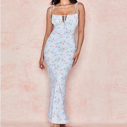 Women’s Summer Floral Print Long Party Dress