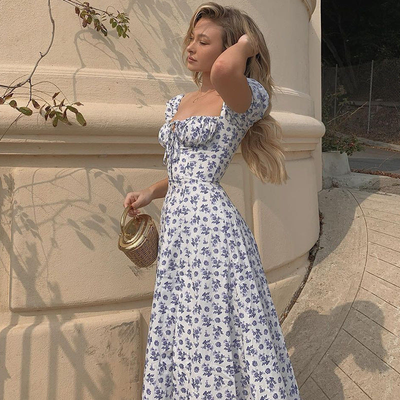 Women’s Summer Floral Print Long Party Dress