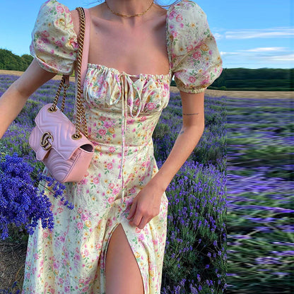 Women’s Summer Floral Print Long Party Dress