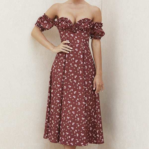 Women’s Summer Floral Print Long Party Dress