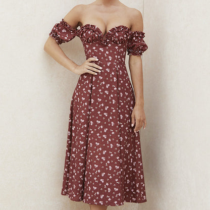 Women’s Summer Floral Print Long Party Dress