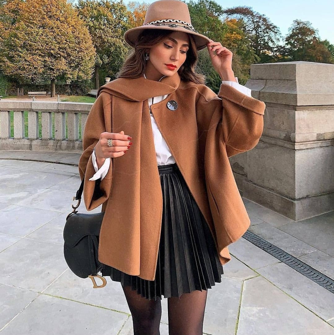 Women’s Draped Pleated Knitted Mini Skirt