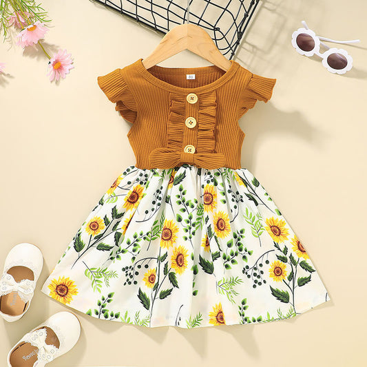 "Baby Toddler Girls Summer Dress Kids Clothing Outfit"