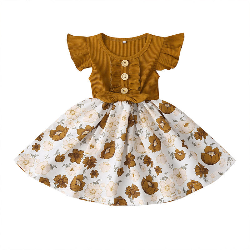 "Baby Toddler Girls Summer Dress Kids Clothing Outfit"