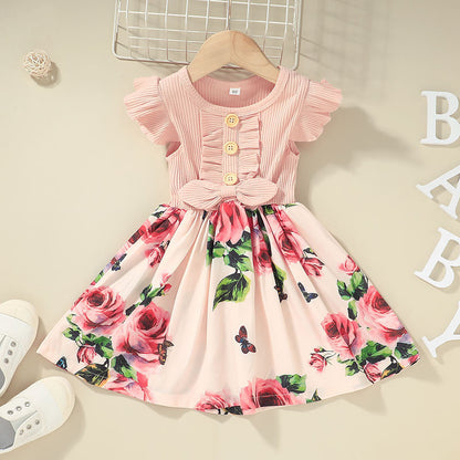 "Baby Toddler Girls Summer Dress Kids Clothing Outfit"
