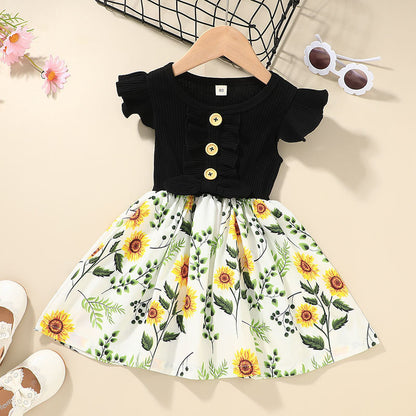"Baby Toddler Girls Summer Dress Kids Clothing Outfit"