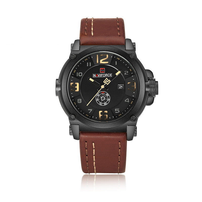 Men’s Calendar Quartz Watch – Luxury Waterproof Design
