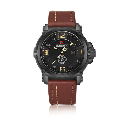 Men’s Calendar Quartz Watch – Luxury Waterproof Design
