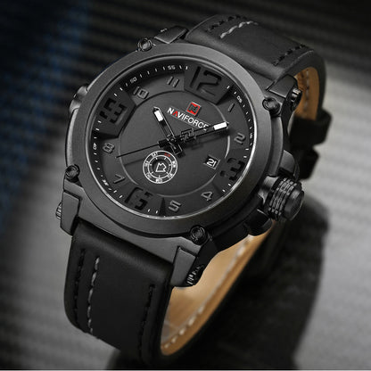 Men’s Calendar Quartz Watch – Luxury Waterproof Design