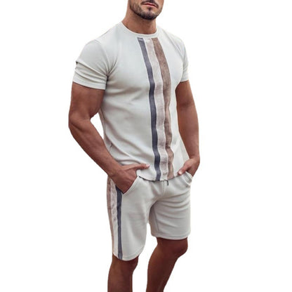 Men’s Short Sleeve Casual Suit – Two-Piece Summer Outfit