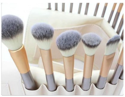 Persian Makeup Brush Set – White & Champagne
