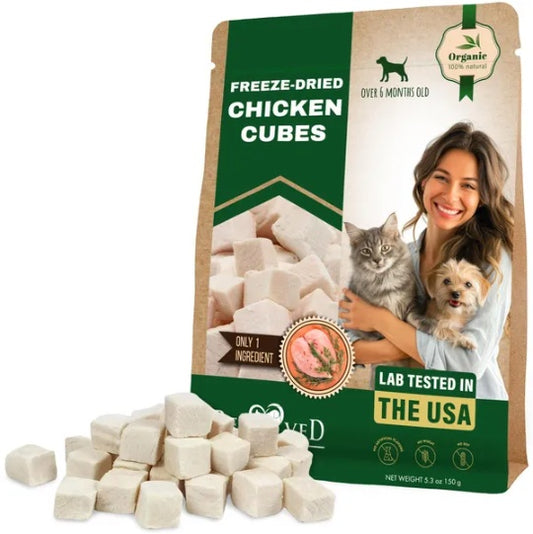 Freeze-Dried Cubes for Cats & Dogs – 5.3 oz (150g) Healthy Treats