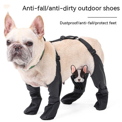 Waterproof Dog Shoes – Adjustable Breathable Pet Boots for Outdoor Walking