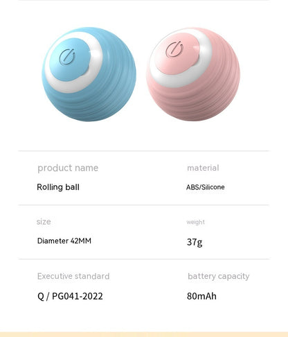 Automatic Bouncing Rolling Cat Toy Ball – Smart Self-Moving Interactive Toy for Kittens & Indoor Cats