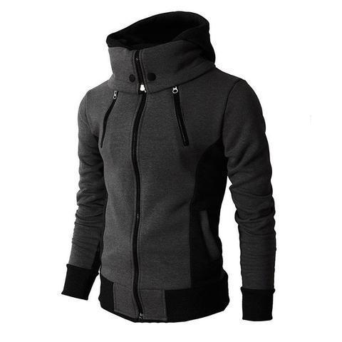 Men's Zip Up Hooded Jacket – Casual Slim Sports Sweatshirt