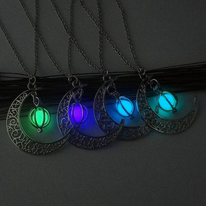 Fashion Moon Luminous Necklace – Healing Pendant for Women