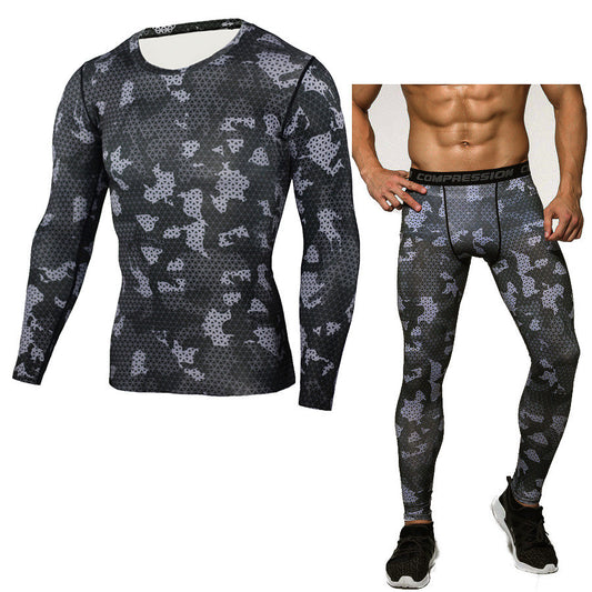 Men’s Camouflage Compression Workout Set