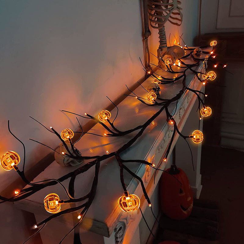 Halloween LED String Lights – Bat & Pumpkin Party Decorations