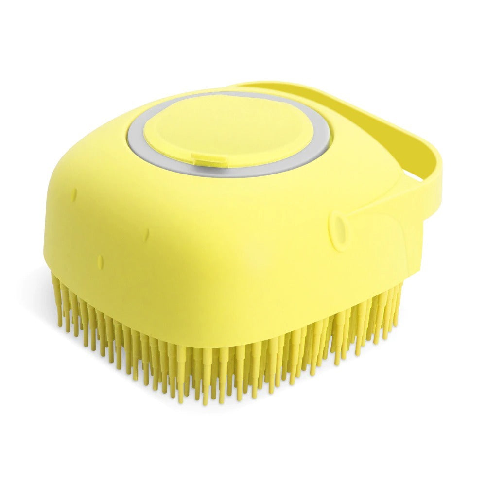 Pet Dog & Cat Shampoo Massager Brush – Soft Silicone Bathing & Grooming Scrubber