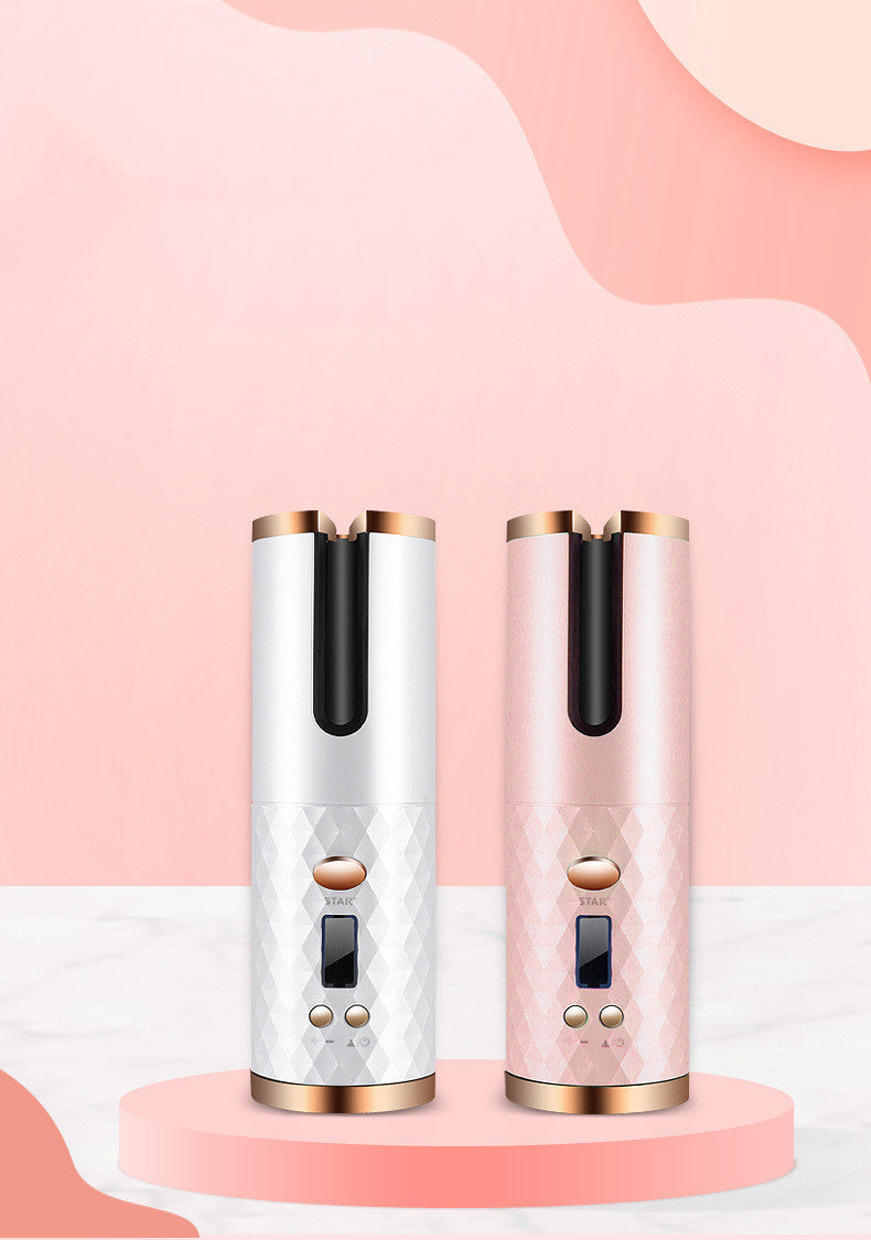 Rechargeable Automatic Hair Curler – Portable Ceramic Rotating Styler