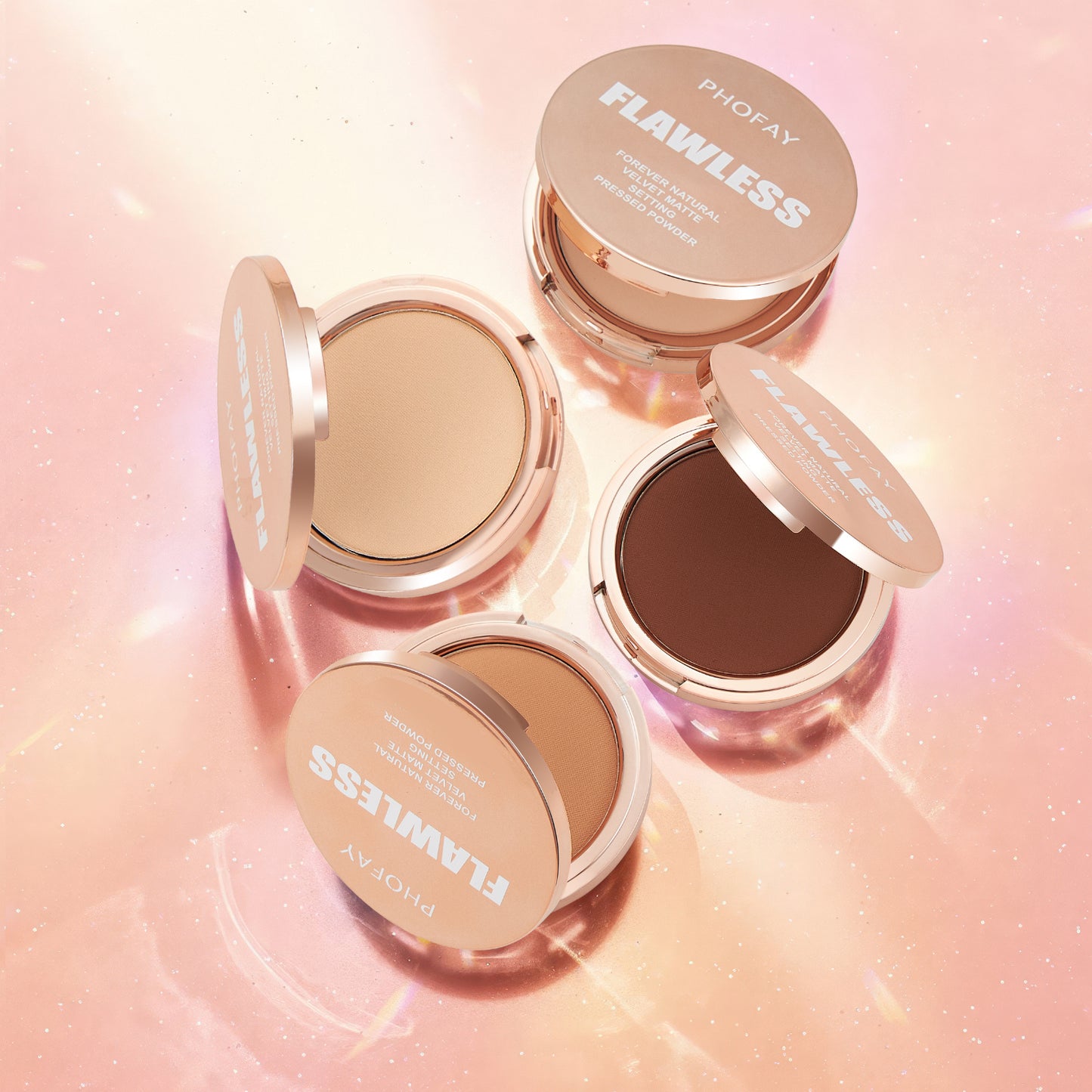 "PHOFAY Matte Setting Pressed Powder Makeup"