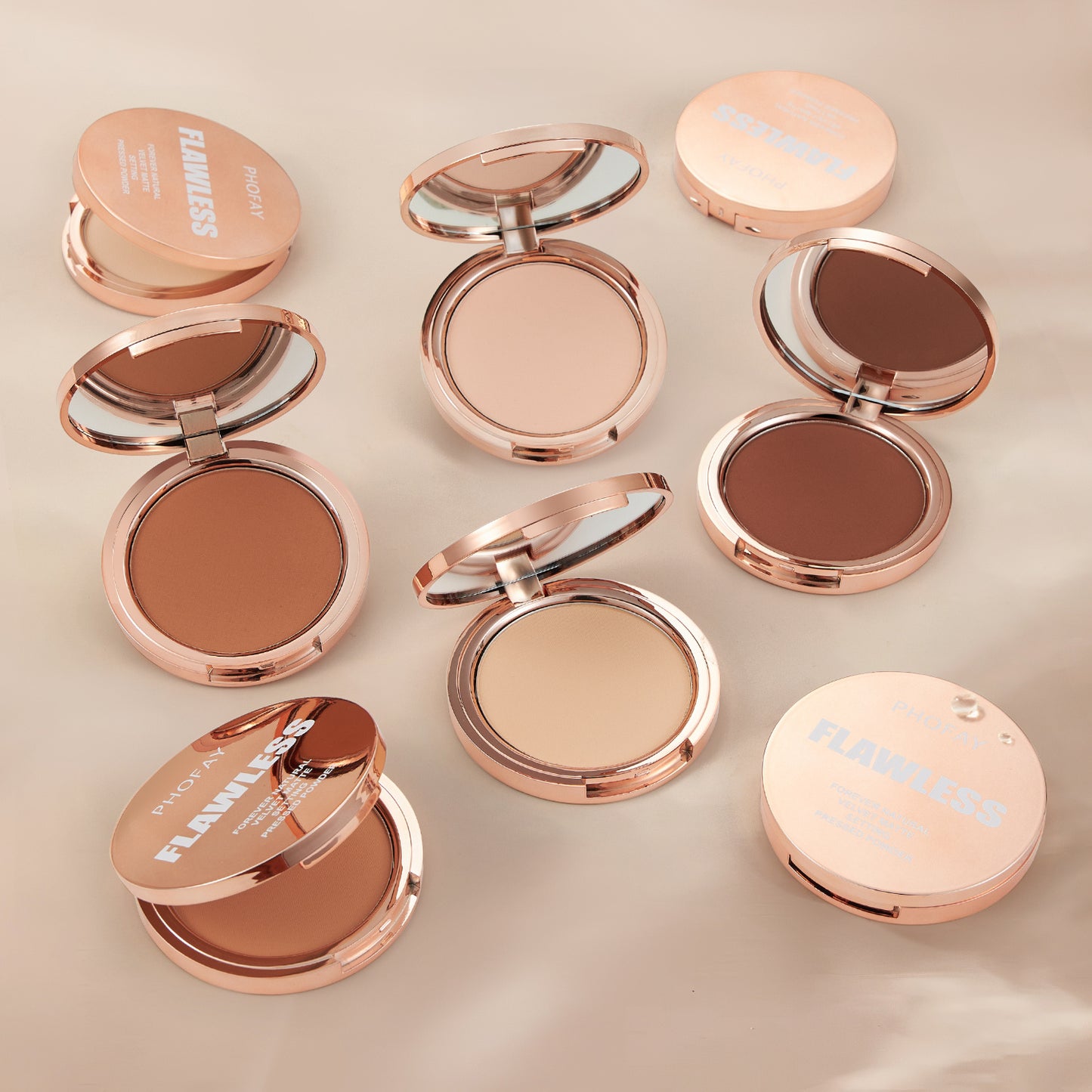 "PHOFAY Matte Setting Pressed Powder Makeup"