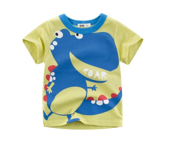 "Boys Cotton T-Shirt Summer Short Sleeve Kids Clothing"
