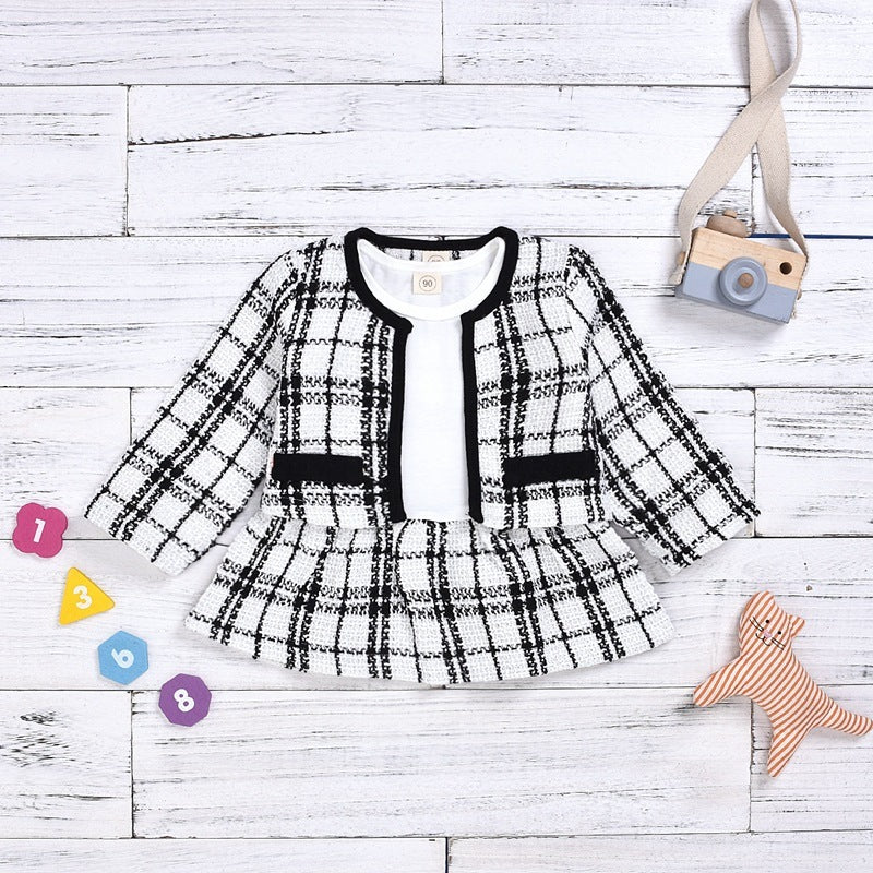 "Baby Girl 2-Piece Long Sleeve Dress Outfit Kids Suit"