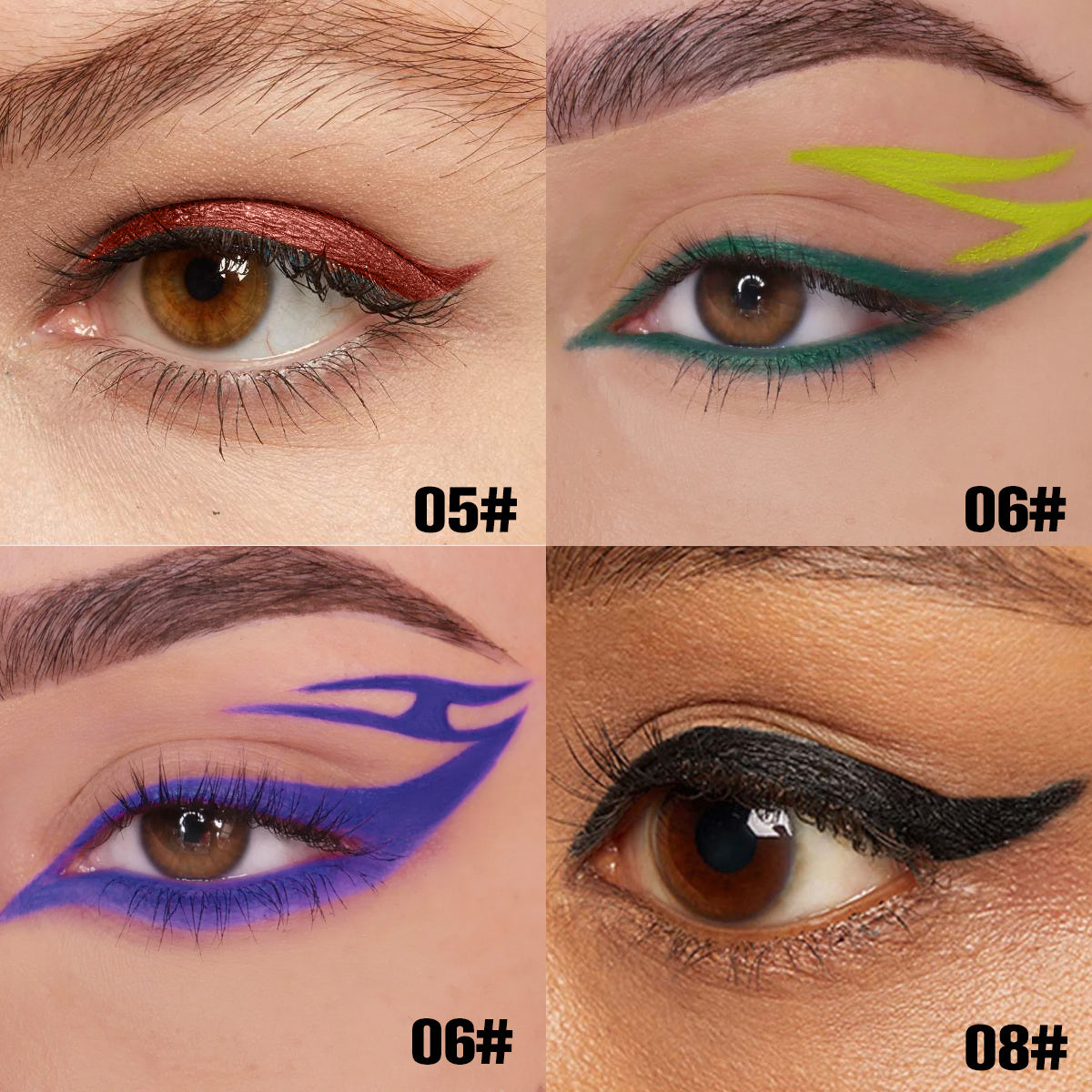 PHOFAY Colorful Waterproof Eyeliner Set – Long Lasting & Smudge-Proof