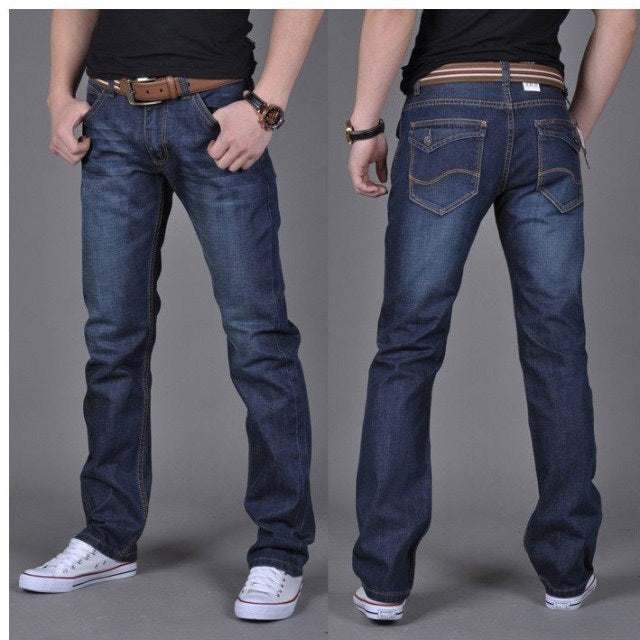 Men’s Straight-Leg Denim Pants – Trendy Casual Jeans