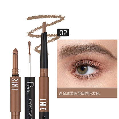 3-in-1 Triangle Waterproof Brow Pencil