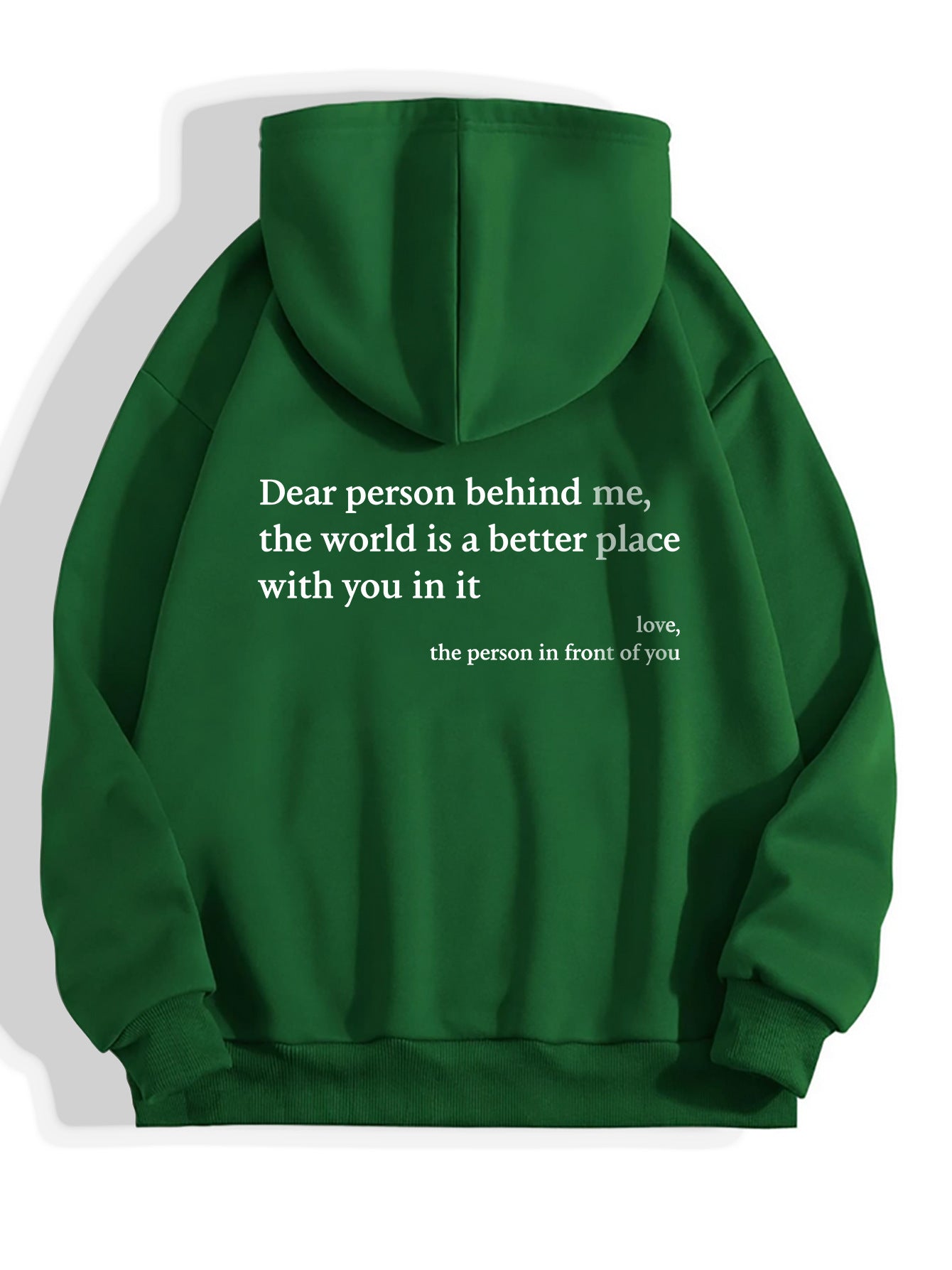 Women’s Plush Letter Print Hoodie with Kangaroo Pocket