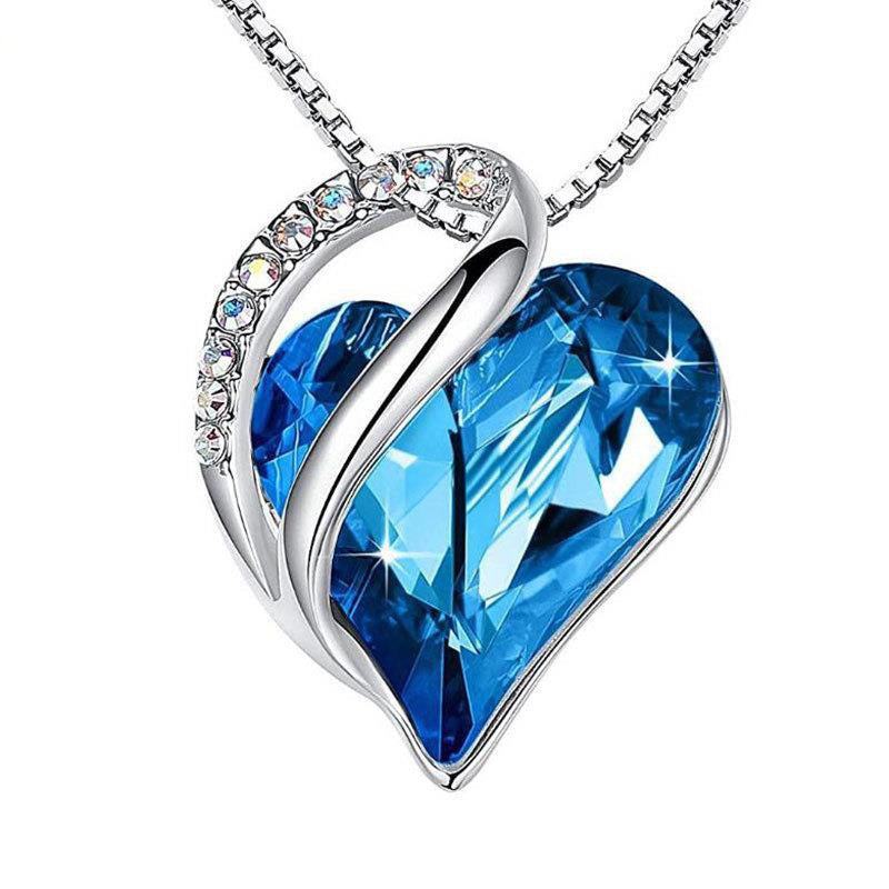 925 Silver Heart Necklace – Geometric Pendant for Women
