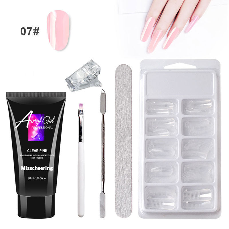Painless Extension Gel Set – Quick Crystal Nail Art Without Paper Forms