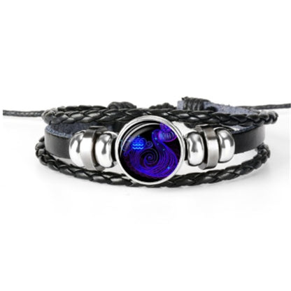 Zodiac Constellation Braided Bracelet – Unisex Jewelry