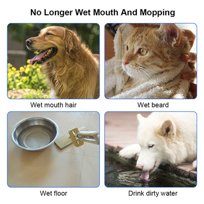 1.5L Cat & Dog Water Bowl – Anti-Overflow Slow Feeder & Floating Pet Fountain, ABS & PP Materials