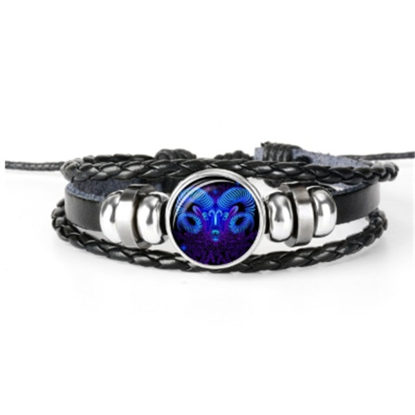 Zodiac Constellation Braided Bracelet – Unisex Jewelry