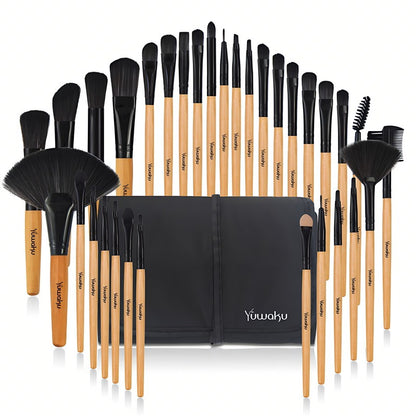 32Pcs Portable Makeup Brush Set with Travel Case