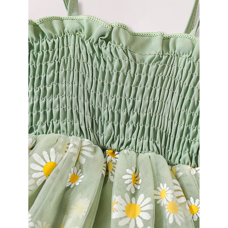 Newborn Baby Girl Floral Romper Dress with Headband