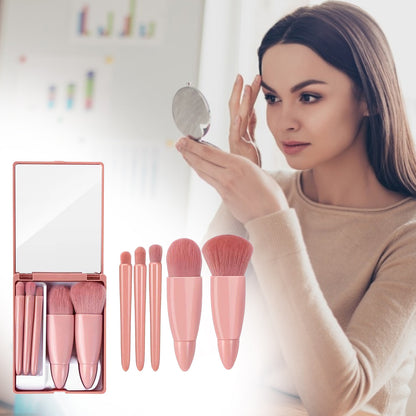 5Pcs Makeup Brush Set – Foundation, Powder & Eyeshadow