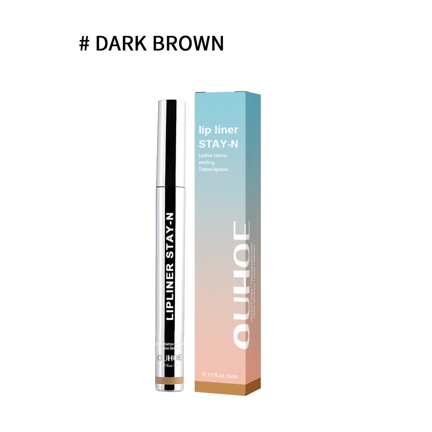 Dark Brown Lip Liner Pen – Waterproof & Long Lasting