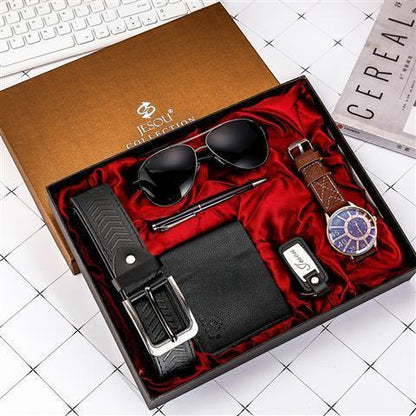 Men’s Watch, Wallet, Sunglasses & Belt Gift Set