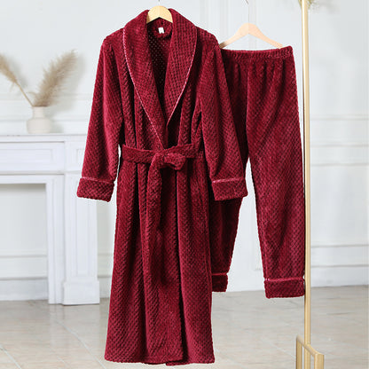 Men’s Flannel Thermal Pajamas Set – Warm Comfortable Sleepwear