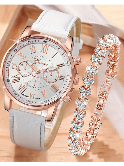 Women’s Fashion Quartz Watch & Bracelet Set