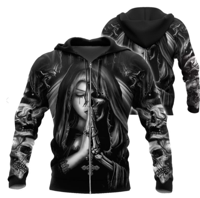 Halloween Skull 3D Sweatshirt – Anime Print Pullover