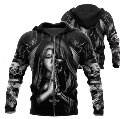 Halloween Skull 3D Sweatshirt – Anime Print Pullover