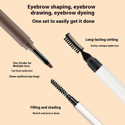 3-Piece Gel Cream Eyebrow Pencil Set – Long Lasting Brow Makeup