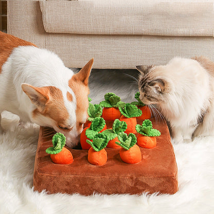 Carrot Plush Dog & Cat Chew Toy